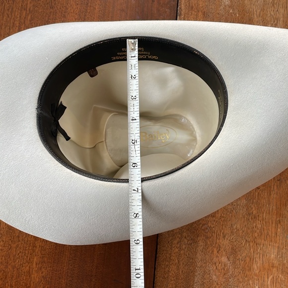 Vintage MEN'S COWBOY GREY FELT HAT, 7 1/4 - Picture 6 of 12